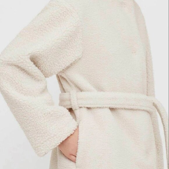 JW Anderson x Uniqlo Women's Sherpa Boa Fleece Belted Jacket- Size Large - Picture 4 of 15